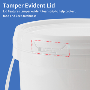 Thùng nhựa <span class=keywords><strong>12</strong></span> lít có tay cầm bằng nhựa hoặc kim loại và nắp rõ ràng - Product Image 4