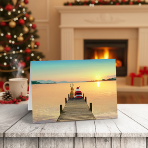 Biglietto di auguri natalizio Dock Sunset - Product Image 4