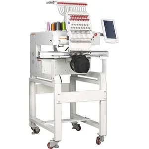 Best prices cap Flat Hat T-shirt 1 Single head 12 15 needles computerized embroidery machine supplier in uae