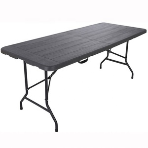 Mesa Plegable Moderna de Plástico HDPE Resistente de 72 Pulgadas con Estructura de Acero para Muebles de Exterior - Alquiler para Fiestas y Comedor de Camping - Product Image 1