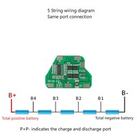 Système de gestion de batterie (BMS) 7S 5A 10A 15A avec équilibrage, carte de protection de batterie 5S 21V 5A 10A pour éclairage solaire LED