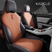 Housses de siège auto en fibre synthétique entièrement enveloppantes avec broderie, coussins sur mesure toutes saisons pour BYD Song Plus DM-i