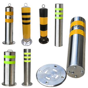 304 poteau droit en acier inoxydable bornes de <span class=keywords><strong>stationnement</strong></span> extérieures amovibles lumière de Protection IP10 réfléchissante de qualité ingénieur pour la route - Product Image 5