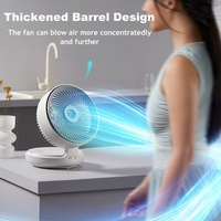 Corée 2025 DC Charge Pliable Usb Cool Batterie Led Lumière Table Top Pliable Rechargeable Ventilateur Électrique Ventilateur De Bureau pour le Bureau