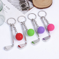Porte-clés réaliste en forme de mini balle de golf de dessin animé, pendentif léger en alliage de zinc 3D pour club de golf, breloque créative à thème sportif pour sac, tournoi