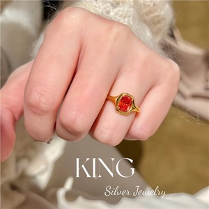 Anillo de Plata S925 Chapado en Oro con Diseño Geométrico de Circonita, Joyería de Moda para Mujer, Uso Diario - Product Image 4