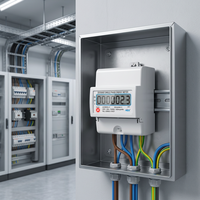 Medidor de Energía Monofásico HUZI DDS6682 para Riel DIN, Clase 1.0 de Precisión, 80A Máx., MODBUS-RTU, a Prueba de Manipulaciones, Carcasa de PC Ignífuga, Pantalla LCD
