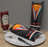 Empaque Personalizado para Rollos de Pollo y Carne, Papel Kraft, Materiales Reciclados, Estampado UV Personalizado, Carpetas para Aperitivos