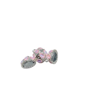 Fermoir magnétique ovale en alliage électroplaqué incrusté de diamants, accessoires de bijouterie DIY grande taille - Product Image 5