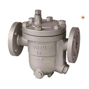 TKFM Flanged Bucket Type Orifice Automatic Air Water Oil Steam Traps Drain Valve With Filter