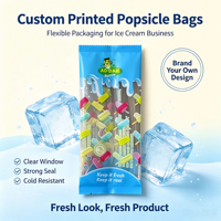 Emballage personnalisé pour glaces et sucettes glacées avec logo OEM imprimé, pochette d'emballage pour glaces