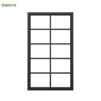 Ventana Fija de Aluminio Revestido en Gris, Negro y Blanco, Ventana Fija con Rotura de Puente Térmico para Decoración Residencial