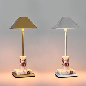 Lampe de table moderne en marbre de style nordique avec batterie rechargeable sans fil, commande tactile, lumière blanc chaud 2700K pour la décoration de la chambre à coucher - Product Image 3