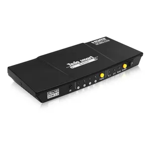 12V Power Adaptor Charger Audio Portabel 4X1 HDMI Switch dengan Mulus Dukungan Saluran IR dengan Panel Depan kunci