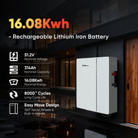 Baterai Penyimpanan Energi Daya Isi Ulang DAH EU Stock Wholesale 5kwh 10kwh 16kwh Sel LiFePO4 Kelas A dengan Perlindungan Kebakaran Aerosol