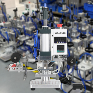 Hot Printer Pneumatic Foil <span class=keywords><strong>Stamping</strong></span> Pressionando Embossing <span class=keywords><strong>Machine</strong></span> para Pvc Leather Wood Custom Logo Bronzing - Product Image 4