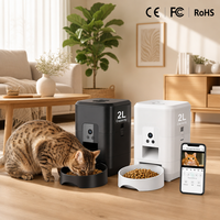 Distributeur automatique intelligent de nourriture pour animaux de compagnie 2L avec contrôle WiFi à distance et programmation de l'alimentation pour chats et chiens, idéal pour la maison et les voyages