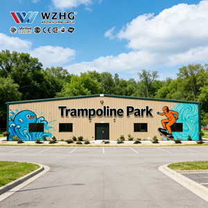 Estructura de Acero de Gran Envergadura para Parques de Trampolines, Segura, Rentable, Energéticamente Eficiente, a Prueba de Terremotos, Proveedor - Product Image 1