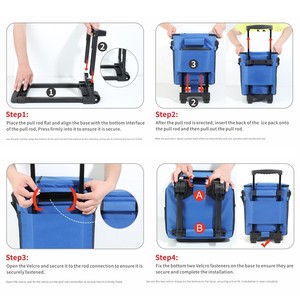 Sac <span class=keywords><strong>isotherme</strong></span> roulant en cuir moderne, nouvelle collection, pour pique-nique extérieur, glacière de voiture grande capacité <span class=keywords><strong>à</strong></span> roulettes - Product Image 5