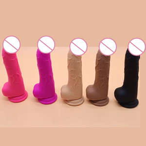 Mulheres Super Macio Arco-íris Cogumelo Cabeça Masturbador Colorido Falo Silicone Líquido Simulação Dildo Leste Fetiche Vibradores - Product Image 4