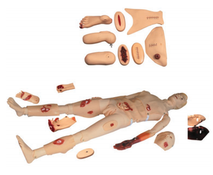 Maniquí de entrenamiento de Enfermería de trauma de alta calidad con herida ardiente - Product Image 1