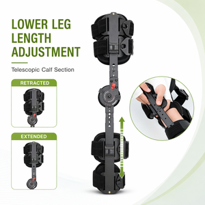 <span class=keywords><strong>Rodillera</strong></span> Articulada Ajustable <span class=keywords><strong>con</strong></span> <span class=keywords><strong>Soporte</strong></span> de Acero para Rehabilitación Postoperatoria de LCA y LCM, Alivio del Dolor Ortopédico, CE ISO13485 - Product Image 3