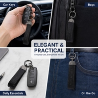 Porte-clés en cuir en gros, personnalisable avec logo, porte-clés vierge en similicuir et métal gravable au laser avec logo d'entreprise