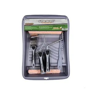 Rollingdog 70141 SUPER-MICRO Series 8PC 23cm Paint Tool Set With Paint Tray Paint Brush Paint Roller And Stir Bar