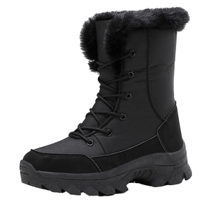 New Fashion Plain White Furry Polyester Snow Boots Men Big Size 42 Autumn Winter Plush <b>Ankle</b> <b>Bootie</b> high quality Outdoor shoes - Product Image 1