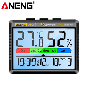 ANENG AP01 Digitales Hygrometer-Thermometer 1-Grad-Genauigkeit Automatische Prüfung Celsius-Anzeige Feuchtigkeitsmesser Alarm-Testgerät - Product Image 1
