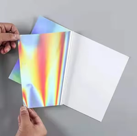 Autocollants holographiques 3D personnalisés anti-contrefaçon en acrylique activés par l'eau, en matériau PET antistatique pour le masquage et l'emballage