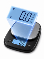 Balance de cuisine numérique, mini balance alimentaire, précision 0,1 g, plateforme en acier inoxydable, écran LCD, balance de pesage pour la pâtisserie et la cuisine
