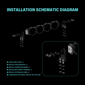Barra de luz LED modular enlazable para parachoques de 35 pulgadas, luz de conducción antiniebla amarilla de 12V para coche para JEEP, vehículo todoterreno, barra de luz puntual 4X4 - Product Image 6