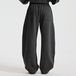 Fabricante de pantalones de chándal holgados personalizados Pantalones de chándal para correr rojos con cordón Pantalones de chándal de pierna ancha - Product Image 4