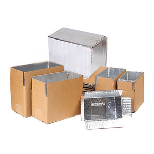 Caja de Cartón Aislante de Aluminio para Cadena de Frío, Caja Plegable de Espuma Aislante para Mariscos, Frutas Frescas, <span class=keywords><strong>Sushi</strong></span>, Gelatina y Alimentos - Product Image 3