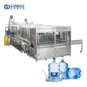 Linha de produção automática de máquina de enchimento de barris de água potável de 19 litros e 5 galões de alta qualidade