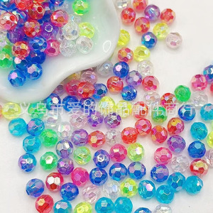 Acrylic 6mm Ab Iridescent Round Brilliant Cut <b>Beads</b> For Jewelry Making Bulk Loose <b>Beads</b> - Product Image 1