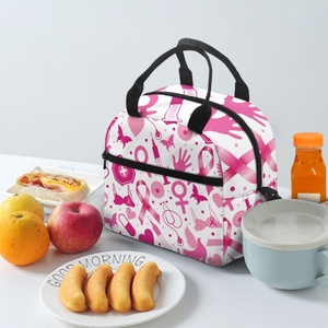 Bolsa de Picnic con patrón de cáncer de mama para mujer, impresión a pedido, bolsa de comida a prueba de fugas, bolsa de almuerzo duradera aislada para colegiala - Product Image 3