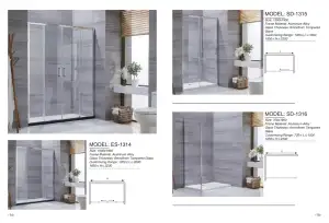 Box doccia per bagno dal design semplice porte in vetro da 6/8mm cabina doccia scorrevole in vetro temperato cabina doccia walk in