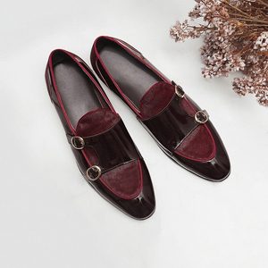 Mocassins de soirée de luxe pour hommes en cuir véritable, chaussures habillées haut de gamme à double boucle pour messieurs - Product Image 6