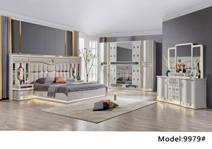 Ensemble de lit complet le plus récent pour adultes, style appartement, mobilier de <span class=keywords><strong>chambre</strong></span> d'hôtel avec armoire king size et fonctions de rangement personnalisables - Product Image 6