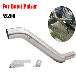 CHMotor pour Bajaj Puls NS200 <span class=keywords><strong>NS</strong></span> <span class=keywords><strong>200</strong></span> Motocross 51mm Échappement de moto en acier inoxydable intermédiaire, tuyau de liaison intermédiaire - Product Image 6