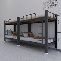 Literas de Acero Prácticas para Dormitorios Escolares, Apartamentos, Hostales Juveniles, Diseño Moderno, Literas Metálicas para Dormitorios