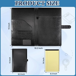 Portafolio de Cuero PU Tamaño Legal 8.5x14 Pulgadas con Bloc de Notas Desprendible, Carpeta Archivadora Hecha en China para Entrevistas, Abogados y Uso Comercial - Product Image 2