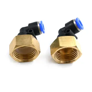 Pneumatic Quick Connector 6 MM-12mm Hose Air Tube Fitting 1/4" 1/8" 3/8" 1/2"BSPT Elbow Female Thread Pipe Coupler