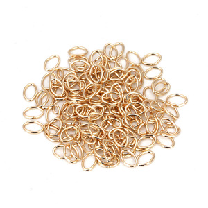 Anneaux ovales en métal pour la fabrication de bracelets, plaqués or, argent, noir, bronze antique, composants de bijoux, taille 10 mm - Product Image 3