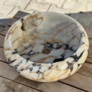 סגנון איטלקי אור יוקרתי שיש משטח כביסה טבעי, כיור שיש כיור מודרני פשוט - Product Image 6