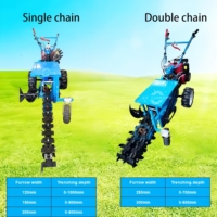 Alta productividad 120mm de ancho Mini Tractor Foundation Trencher Machine con motor para excavación de zanjas agrícolas en venta