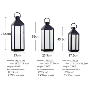 Đèn Lồng Kim Loại Trang Trí Sân Vườn, Sàn Kính Ngoài Trời, Phong Cách Châu Âu, Bằng Sắt - Product Image 6