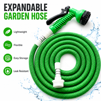 Tuyau d'arrosage extensible à alimentation directe d'usine, pistolet pulvérisateur 7 modes, raccords rapides en aluminium et ABS pour l'arrosage du jardin et le lavage de voiture